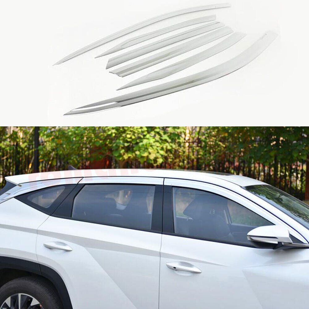 for Hyundai for Tucson 2022-2024 silver Window Visors Sun Rain Guard Vent Deflectors