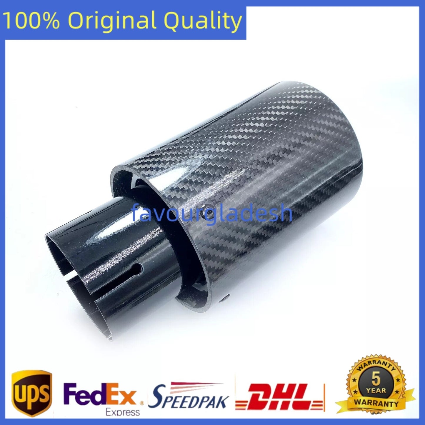 1PCS 2.5''Inlet Glossy Black Carbon Fiber Exhaust Tip For M Performance for BMW Pipe