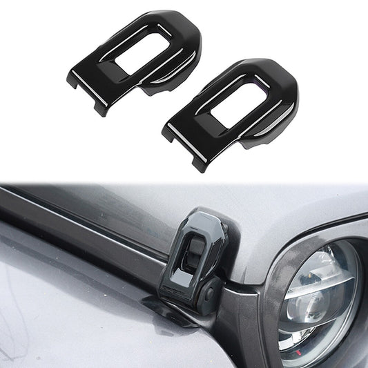 Engine Hood Lock Latch Buckle Cover Trim for Jeep for Wrangler JL JT 2018+ Black