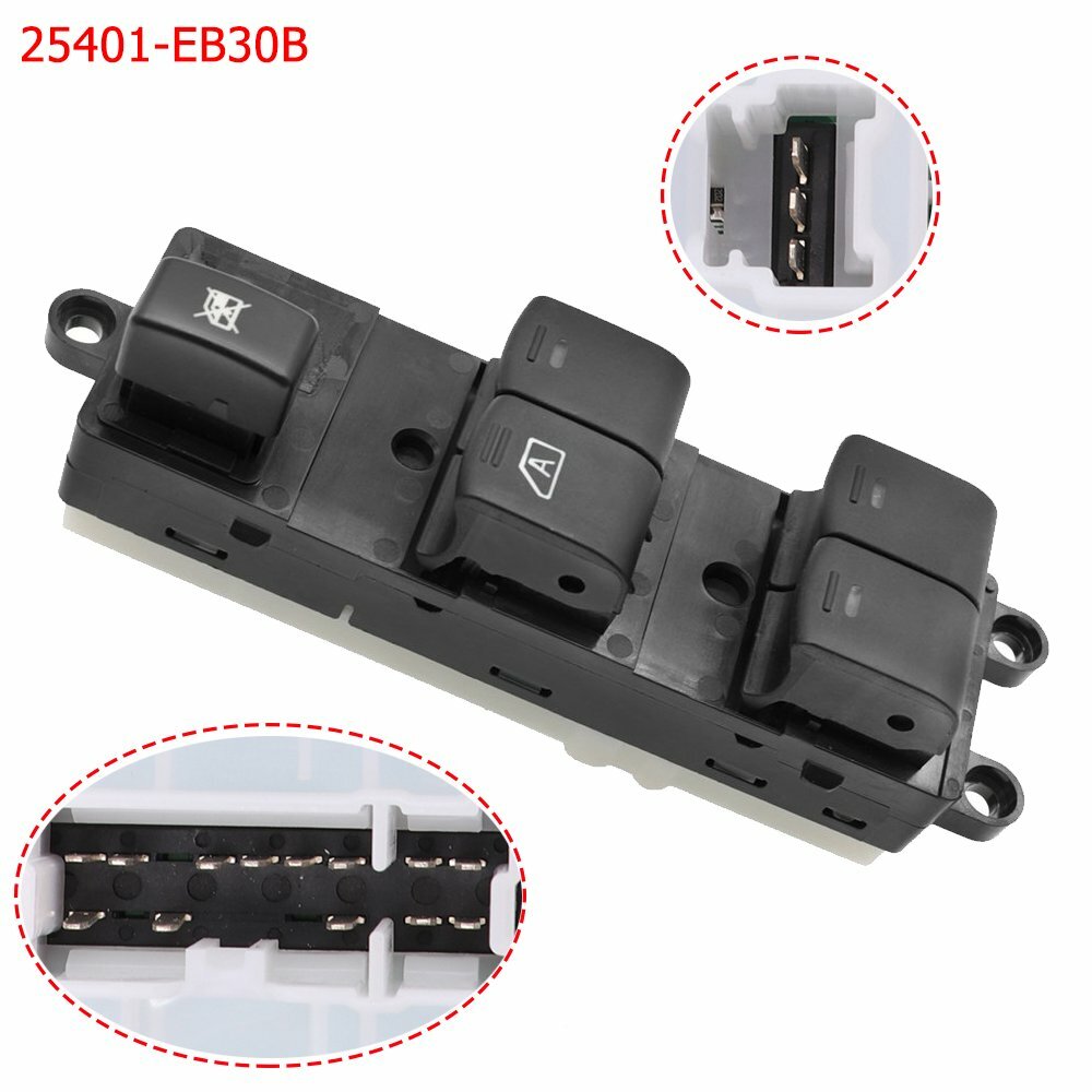 The left power window switch is compatible with 2005-2016 Navara D40 Pathfinder Qashqai 25401-EB30B-. n