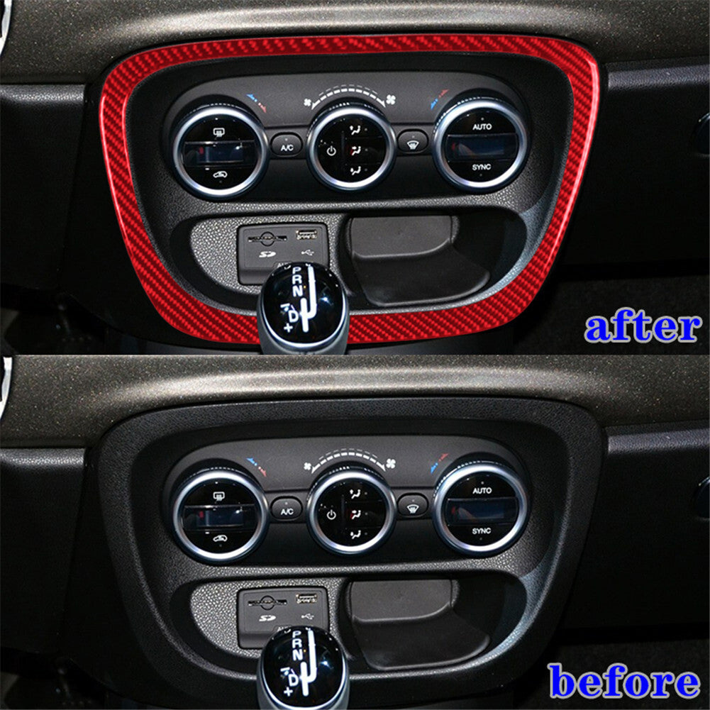 4x Red Carbon Fiber Automatic Transmission Panel Trim for Honda CRV CR-V 2012-16 v