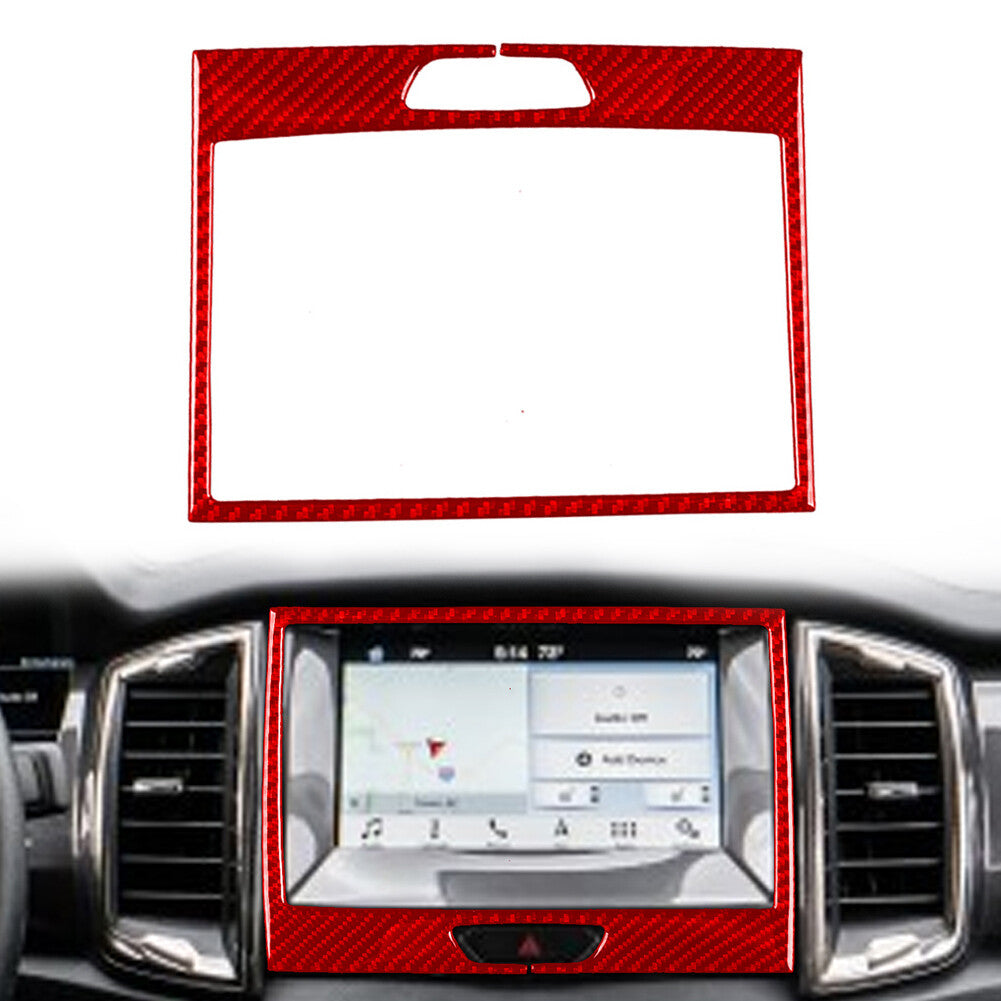 Carbon Fiber for Navigator GPS Panel Cover Trim  for ford  Ranger Sport 2015-2022 22