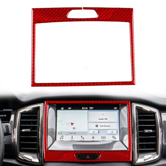 Carbon Fiber for Navigator GPS Panel Cover Trim  for ford  Ranger Sport 2015-2022 22