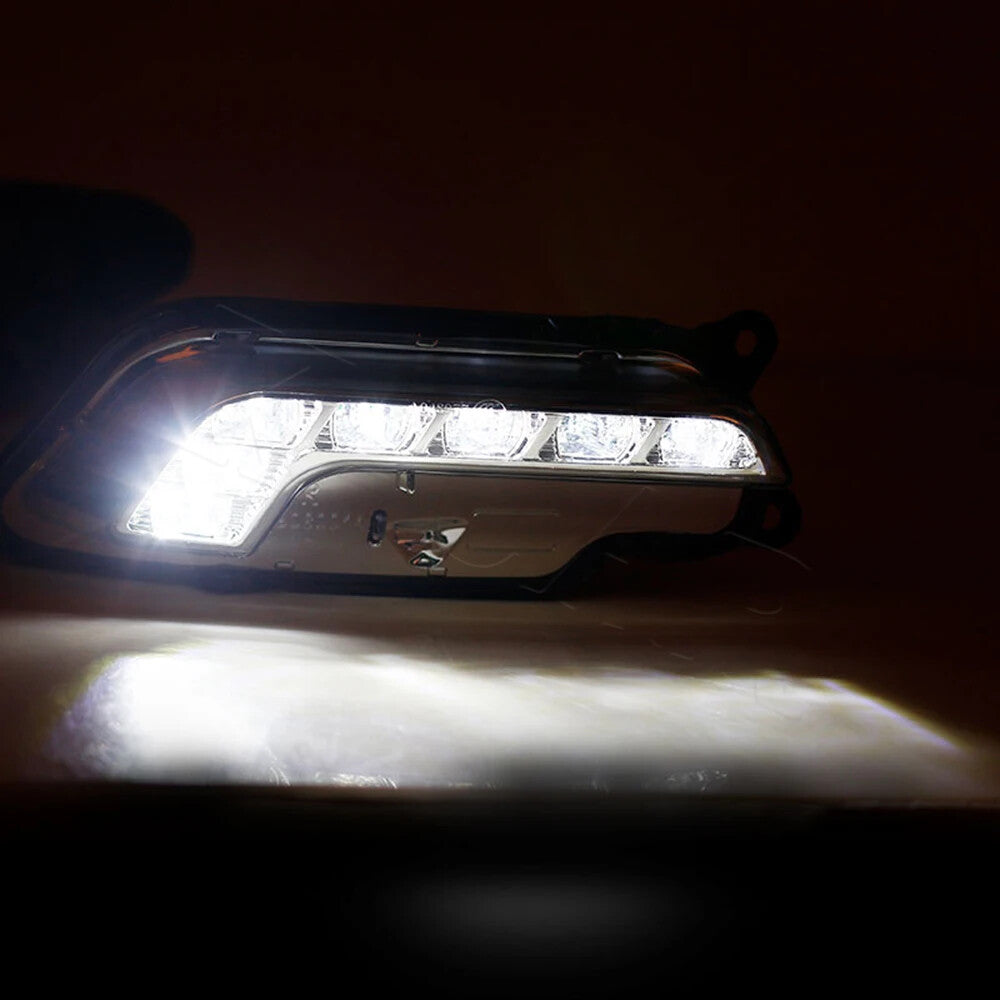 1SET LED Fog Lights DRL Grille Cover for Mercedes W212 E300 E350 E500 2009-2013