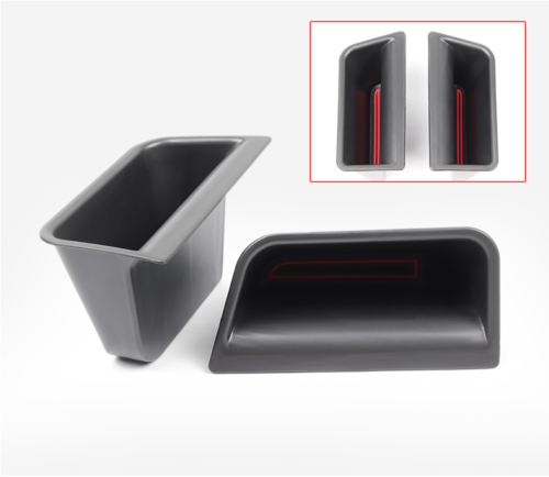 Black Front Car Door armrest Storage Box Holder 2PCS  for ford  Explorer 2020-2023
