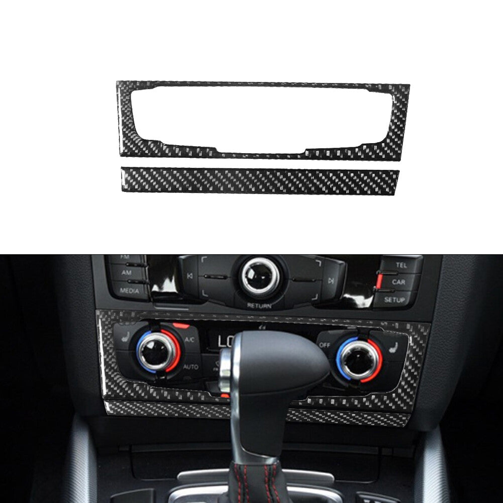 Red Carbon Fiber Outer Fuel Tank Cover Trim For Highlander 2008-2013 v