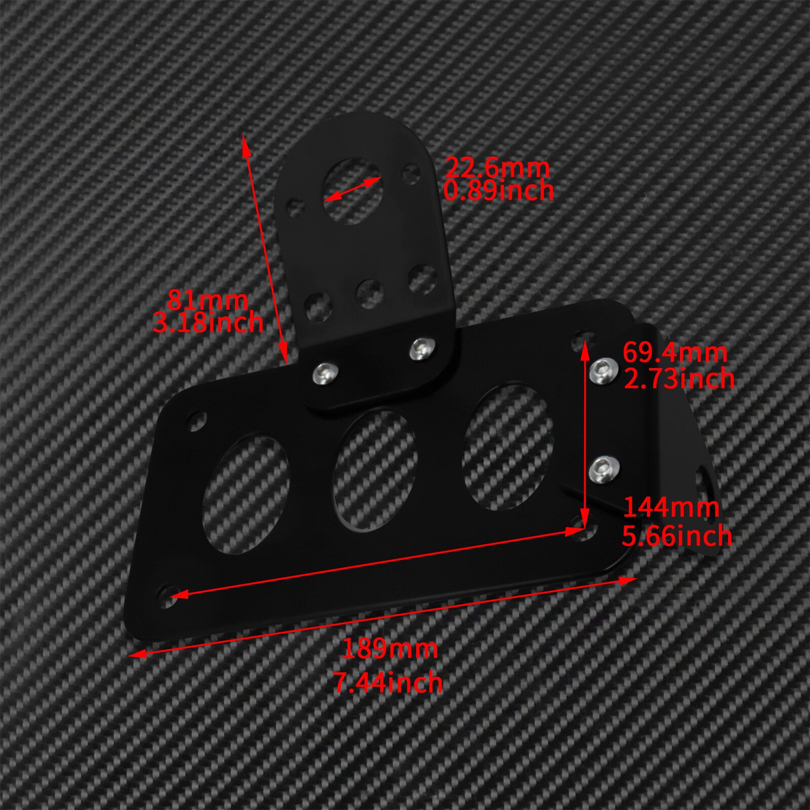 Rear Side Mount Tail Light w/License Plate Holder Bracket Fit for Harley Bobber Q