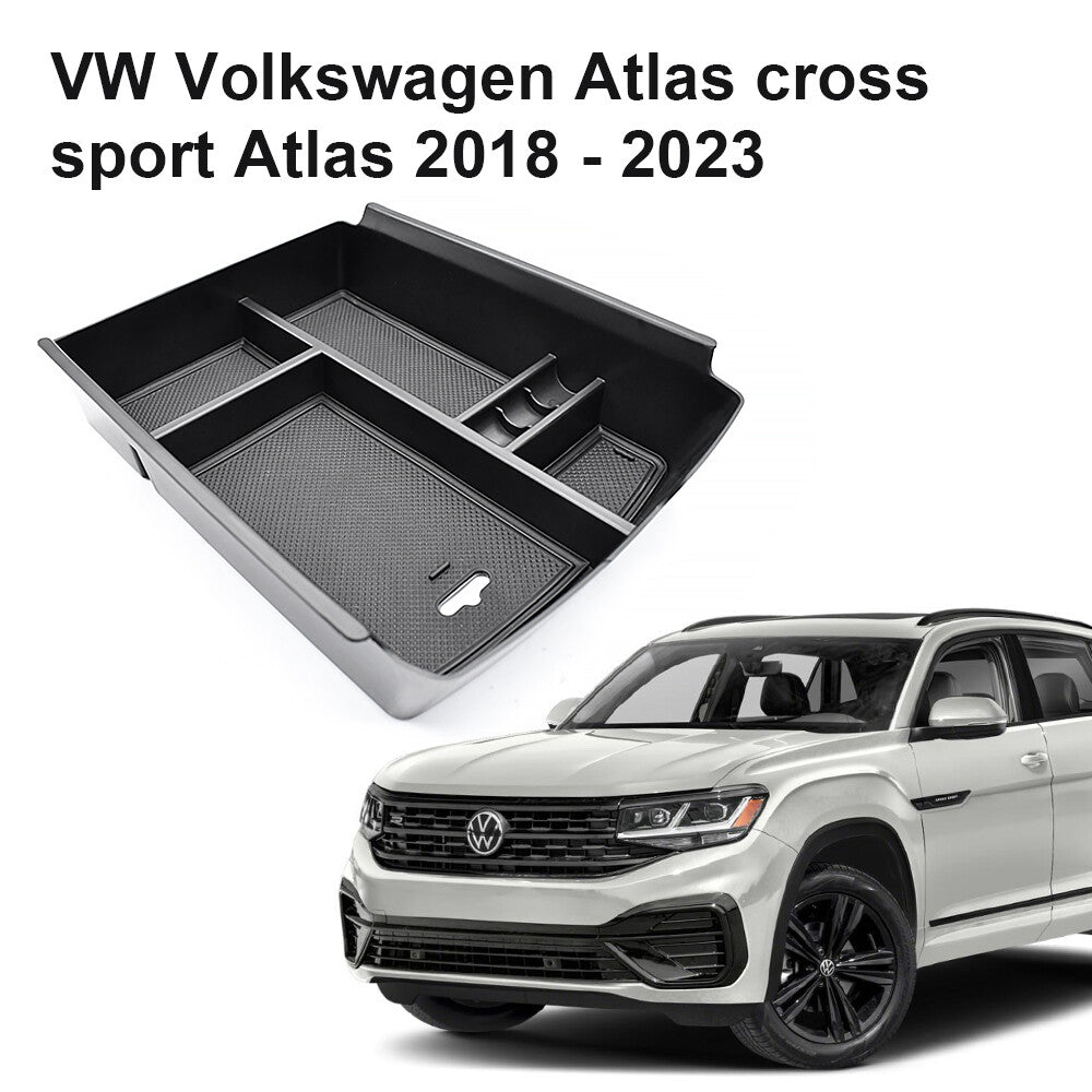 For 2018-2023 for VW Atlas/Cross Sport Center Console Organizer Armrest Storage Box Q