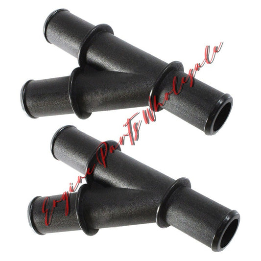 2pcs 3/4 x 3/4 x 3/4 inch 20mm Y Heater Water Hose Pipe Fitting Barb Connector Q