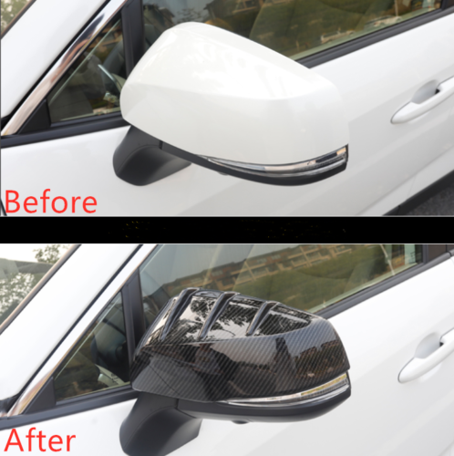 for Toyota Tacoma 2016-2021 ABS Carbon Fiber Black Side Door Mirror Cover Trim