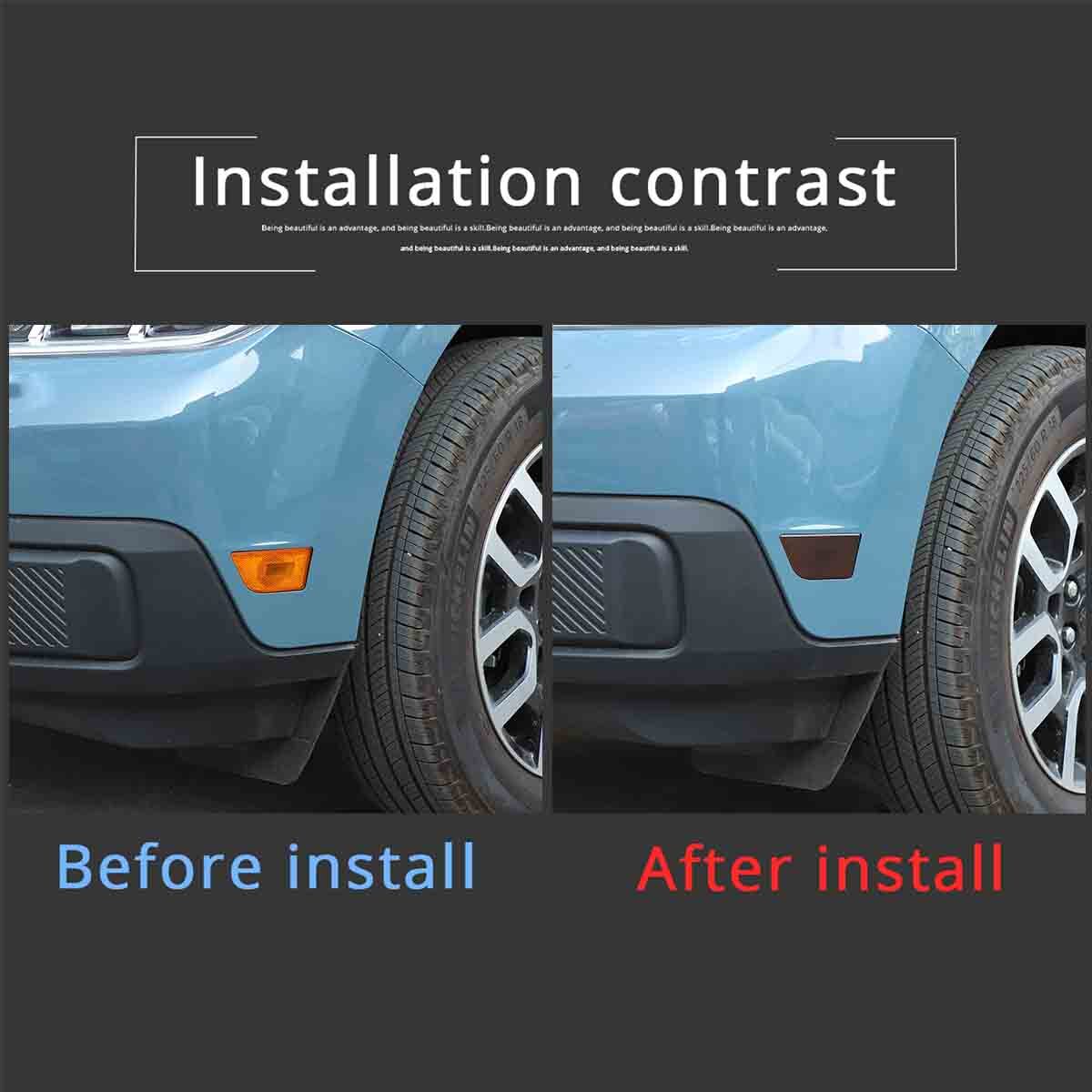 Smoked front fender side marking signal light cover  for ford  Maverick 2022-2023