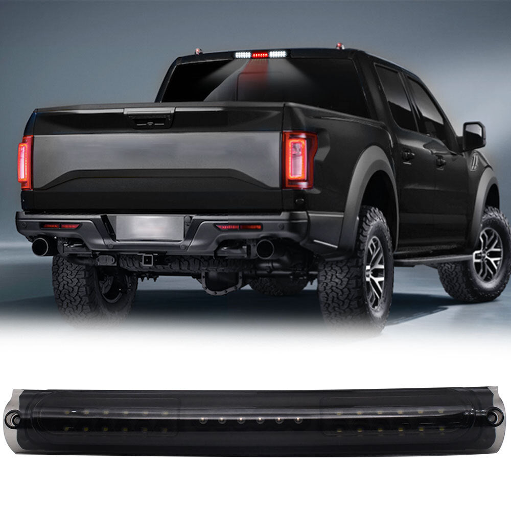 Suitable for 1997-2003 F150s, black/smoked LED third taillight and third stop light. n