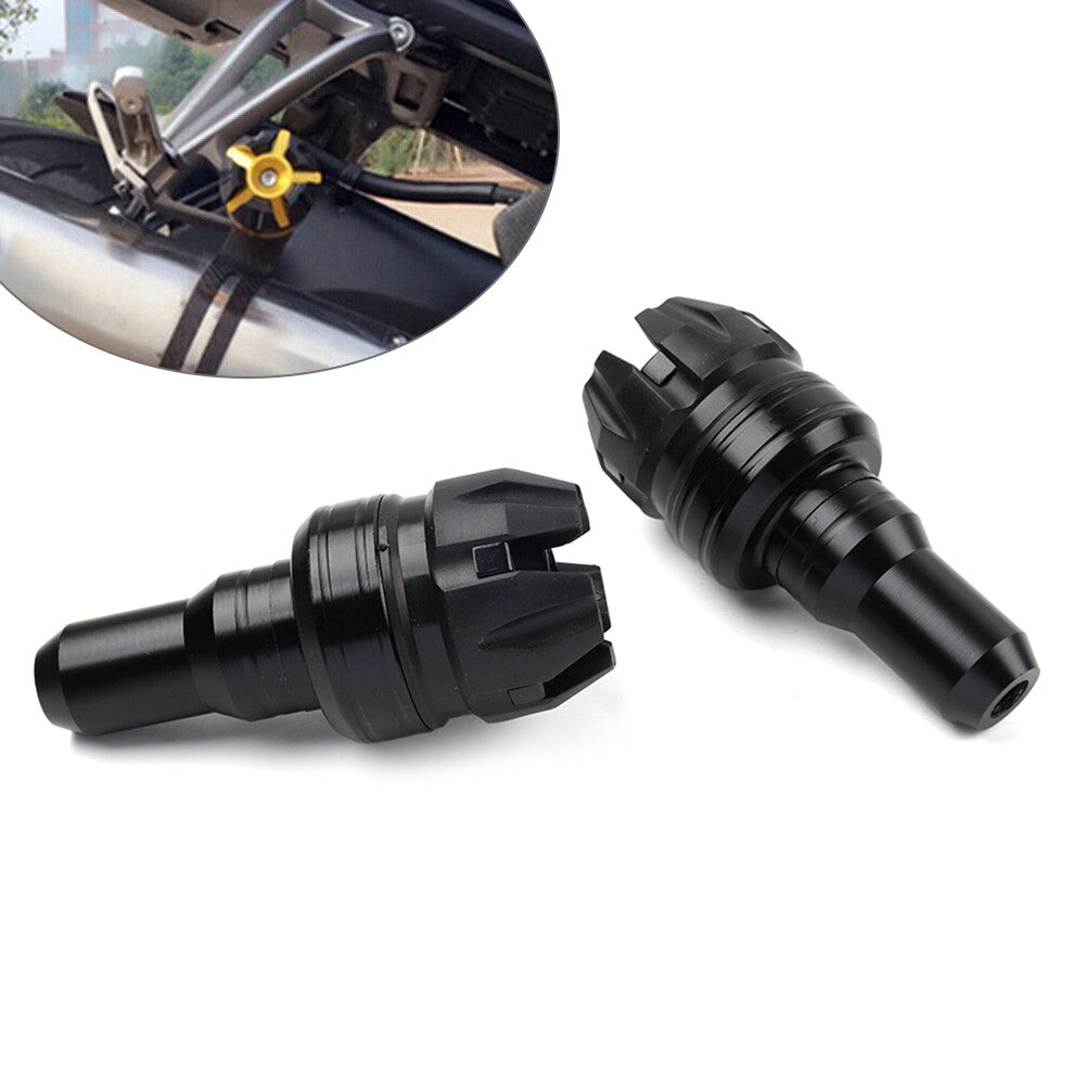 Black Motorcycle Exhaust Frame Slider Bolt Anti Crash Falling Protector