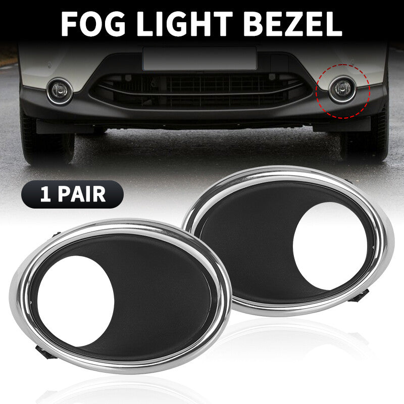 2Pcs Front Fog Light Lamp Cover Trim Bezel Fit For 2014-2017 for Nissan Qashqai J11