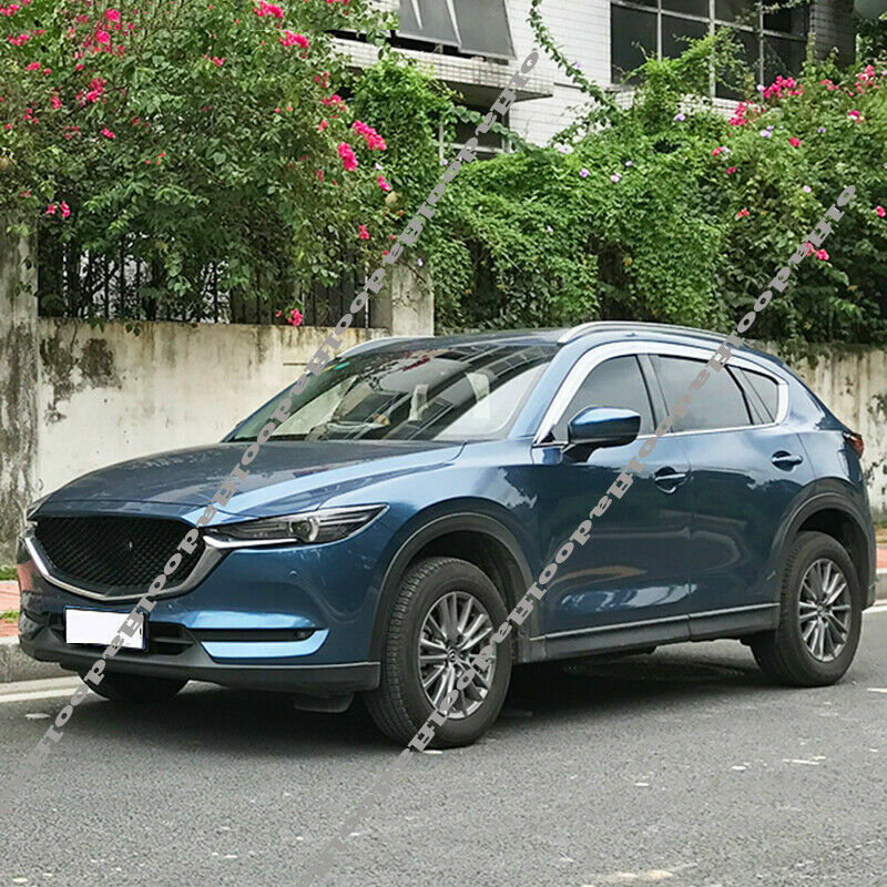 for Mazda CX-5 2017-2024 ABS Chrome Car Window Visor Vent Shades Sun Rain Guard