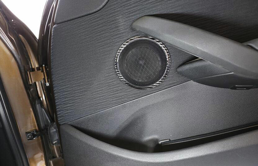 Carbon fiber interior door speaker ring trim for BMW X1 E84 2010 - 2015