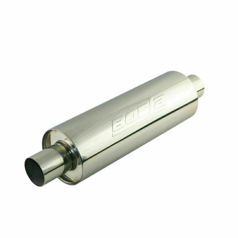1PC 2 Exhaust Silencer Resonator Exhaust Muffler 400mm Tips Stainless Steel