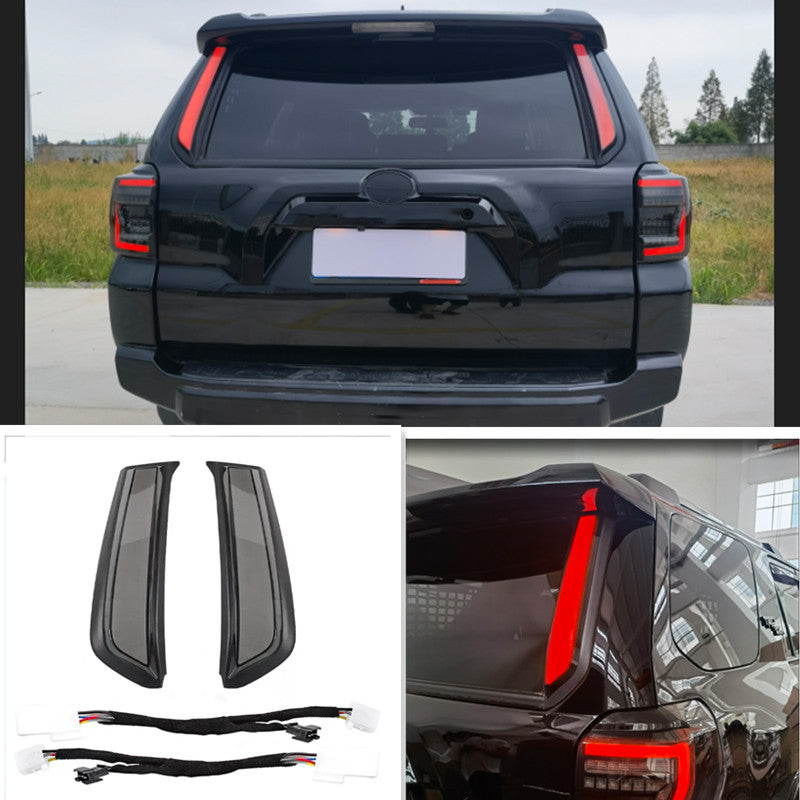 For 2014-2023 for Toyota 4Runner Rear Window Spoiler LED Brake Light Lamp Wing 2Pcs