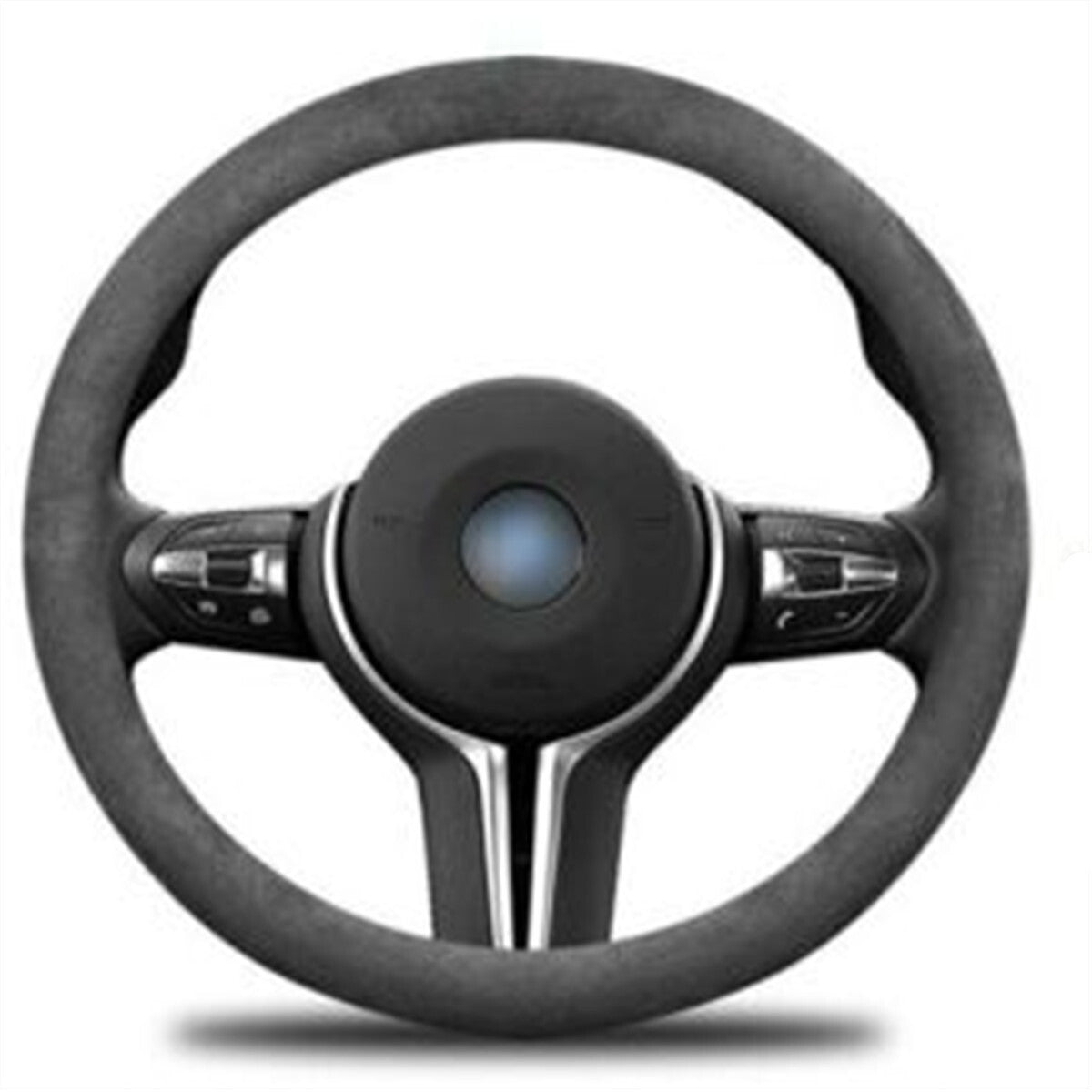 Black Steering Wheel Cover Suede Car Breathable Comfortable Protector 4 Season Q