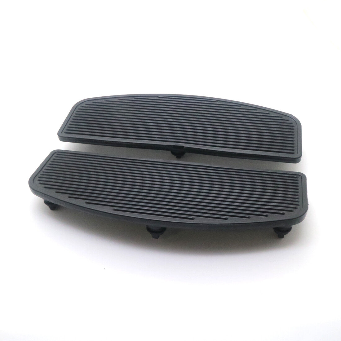 Pair Black Front Rubber Rider Insert Footboards Footpeg Footrest Pad for Harley Q