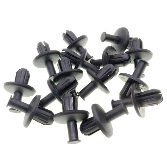 5-pack of yellow bumper clips 85284-AL510 for Infiniti for Nissan rear bumpers.