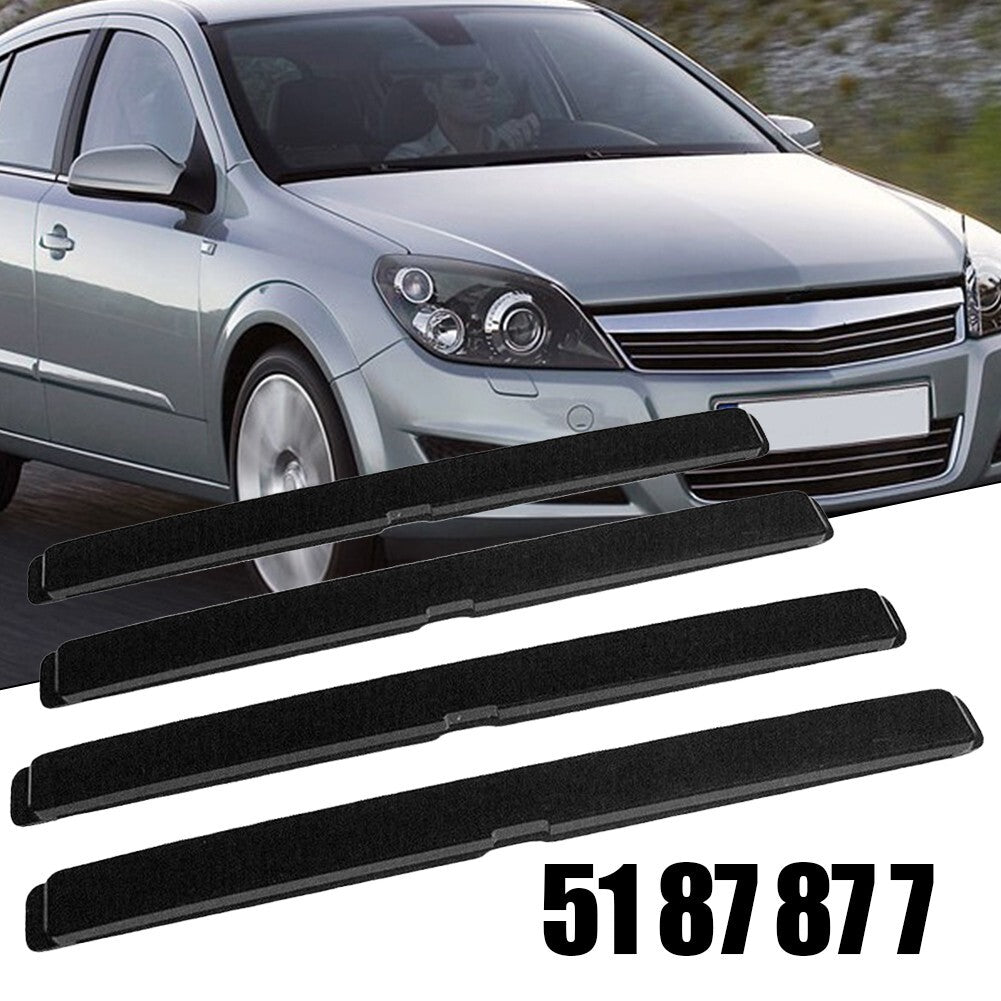 4-Piece Real Carbon Fiber Automotive Wear Panel Door Window Cover Panel Protector Strip Type 2- v