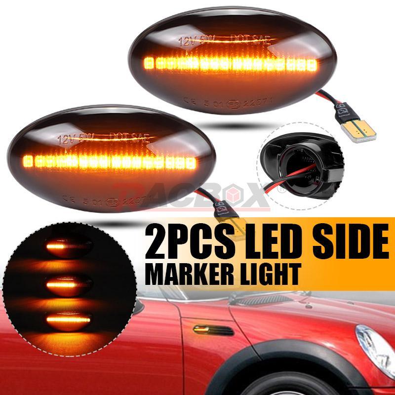 Smoked LED Side Marker Lights fits for Mini Cooper S Hatchback (R53) 2002-2006