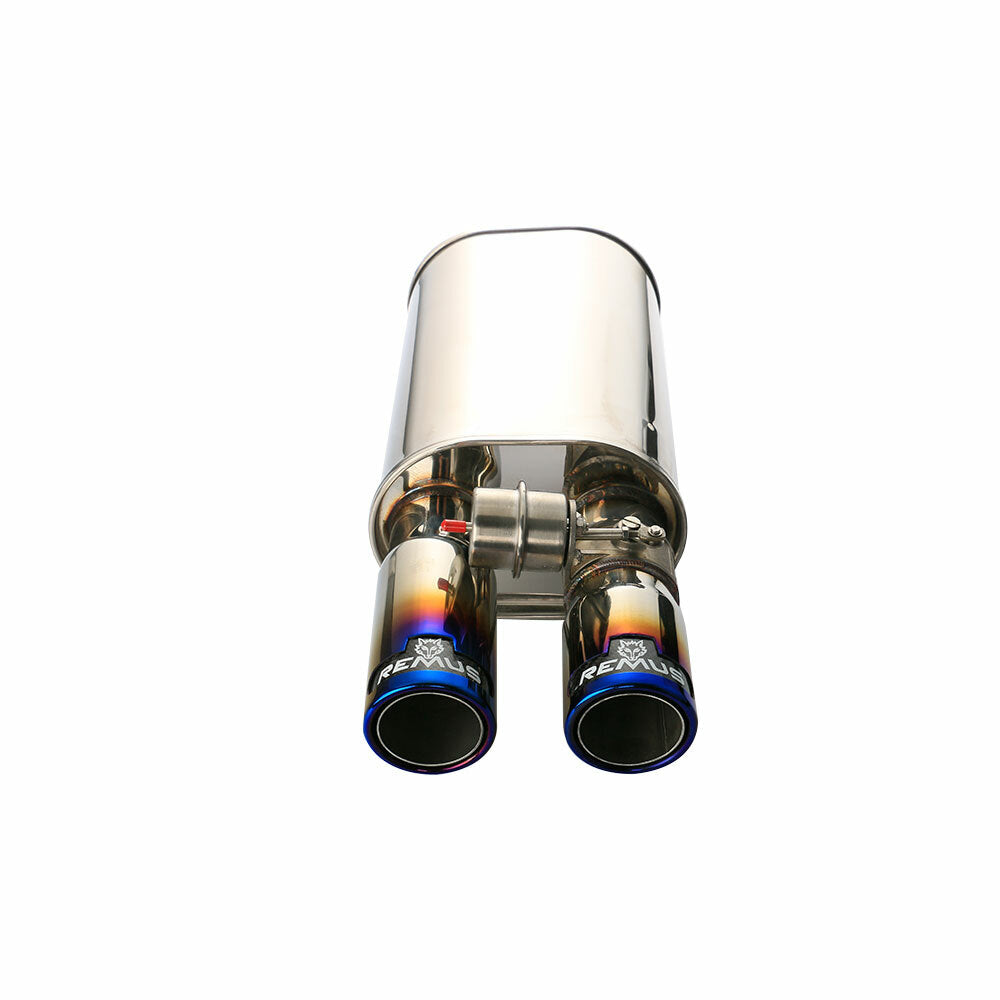 2.5 ID 3 OD Adjust Sound Muffler W/ Exhaust Valve 8.56  Dual Tips Blue Tip