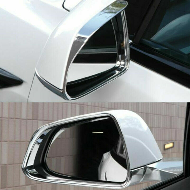 for Tesla for Model Y 2020-2023 ABS Chrome Rear View Mirror Rain Eyebrow Trim Guard