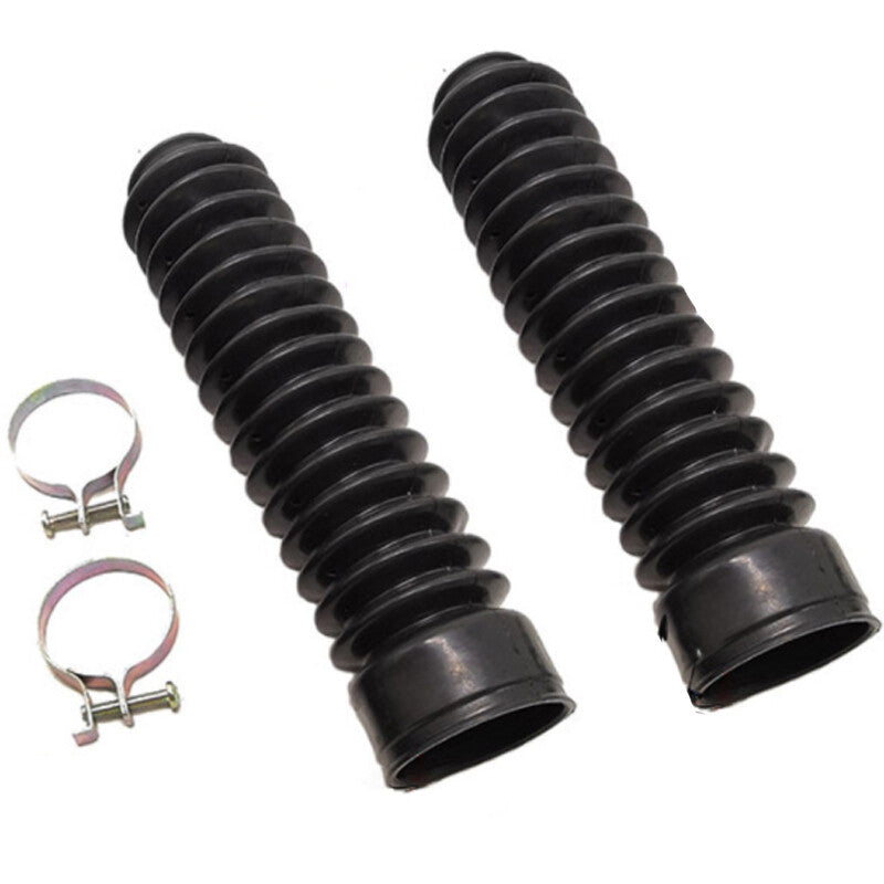 35mm Black Motorcycle Fork Rubber Gaiter Boots for Fork Shock Absorber Protective Covers ×2 n