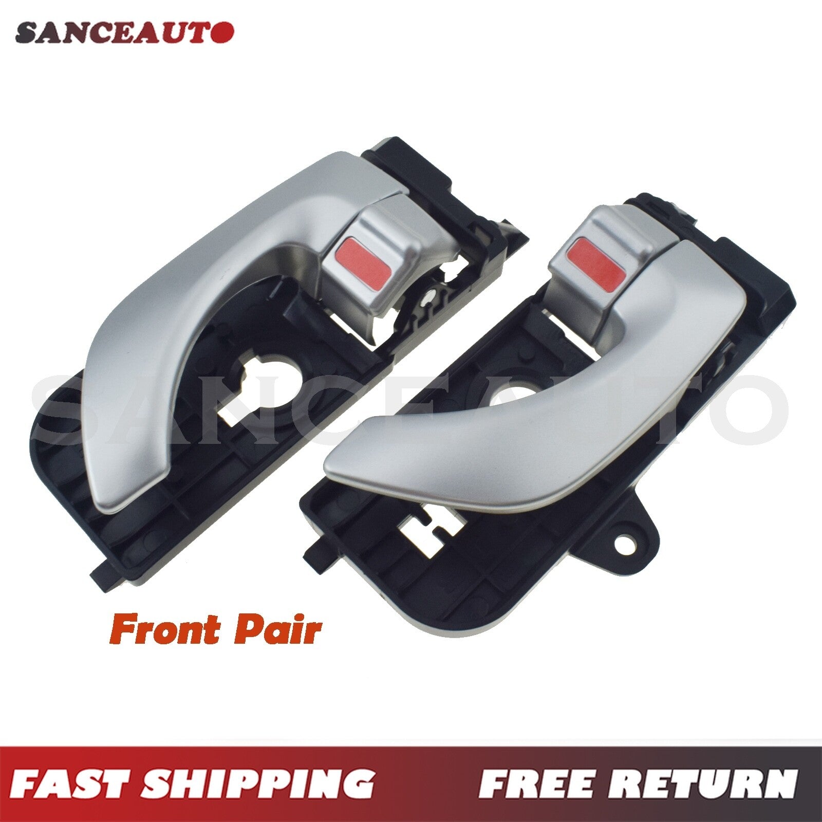 Silver front left and right inner door handles are suitable for Hyundai Sonata 2.4L and 3.3L models. (August 2005) n