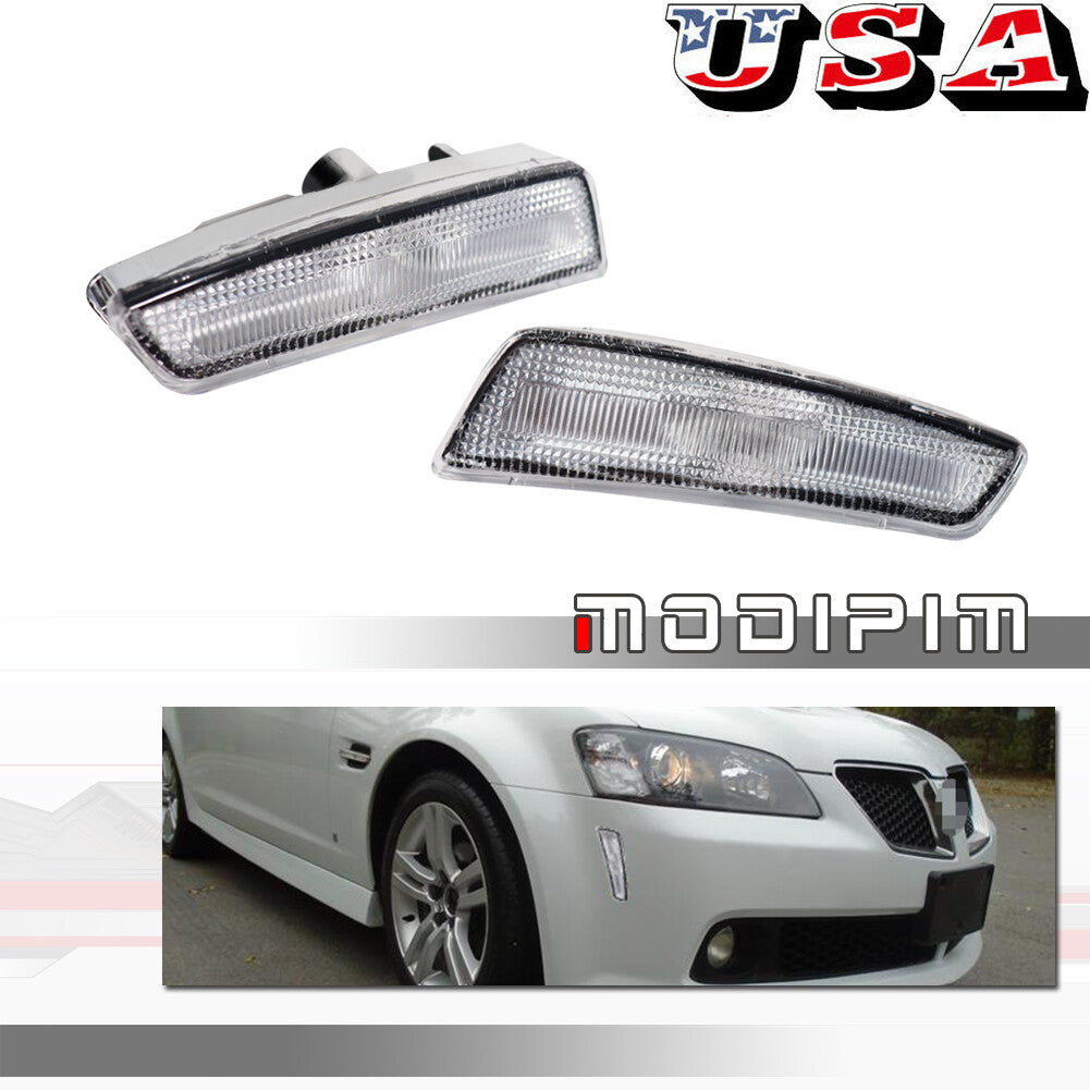For 2008 - 09 for Pontiac G8 GT GXP Clear Lens Front Fender Side Marker Light Housing - v