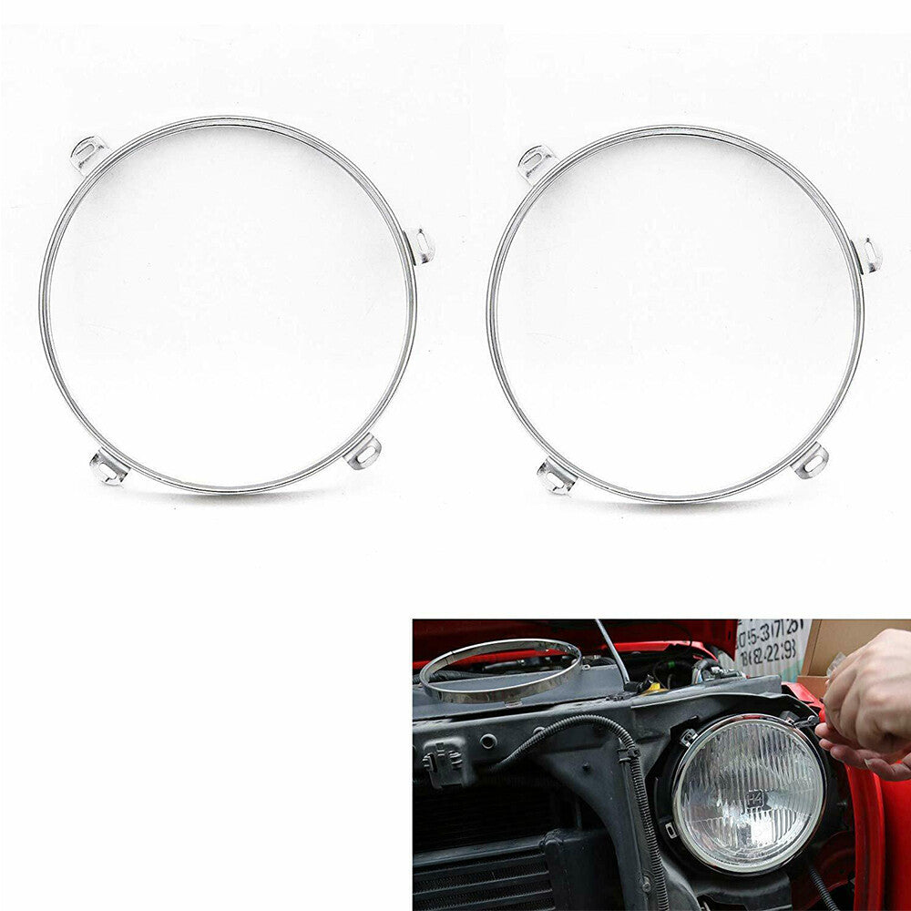 Chrome automotive headlight mounting bracket base ring trim for Jeep for Wrangler TJ 07-17