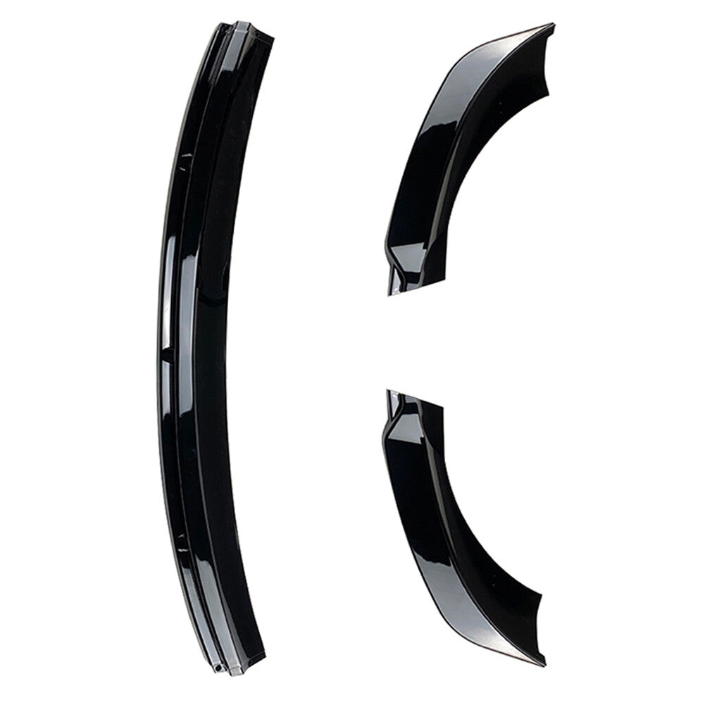 Front Bumper Lip Chin Spoiler Splitter Glossy Black Fit for Tesla Model 3 2017-2021