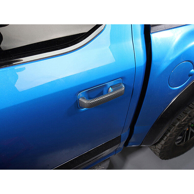 for Ford F-150 F150 2015-2020 Carbon Fiber Side Door Handle Molding Cover Trim