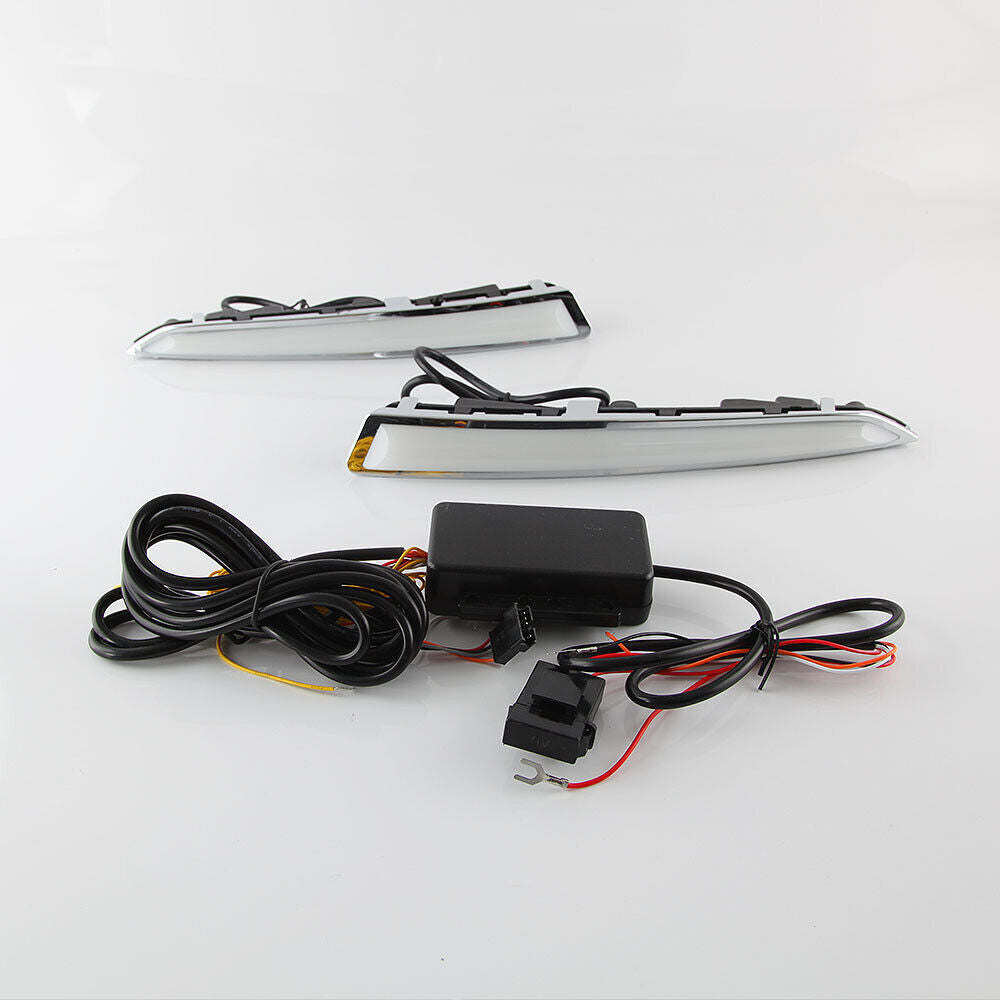 LED DRL Daytime Running Lights Fog Lamp Accessories  for ford  Escape 2013-2016 Q