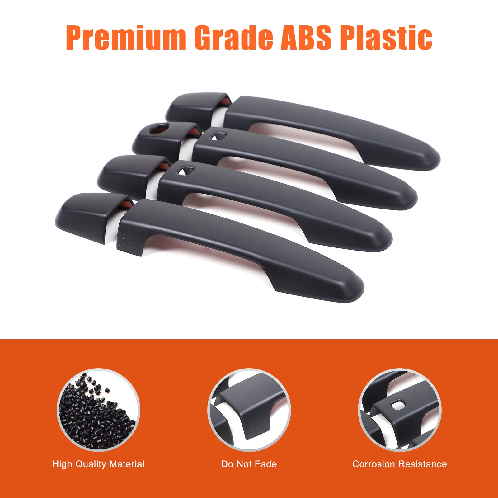 External door handle cover for L200 Triton 2019-23 Matte Black - n