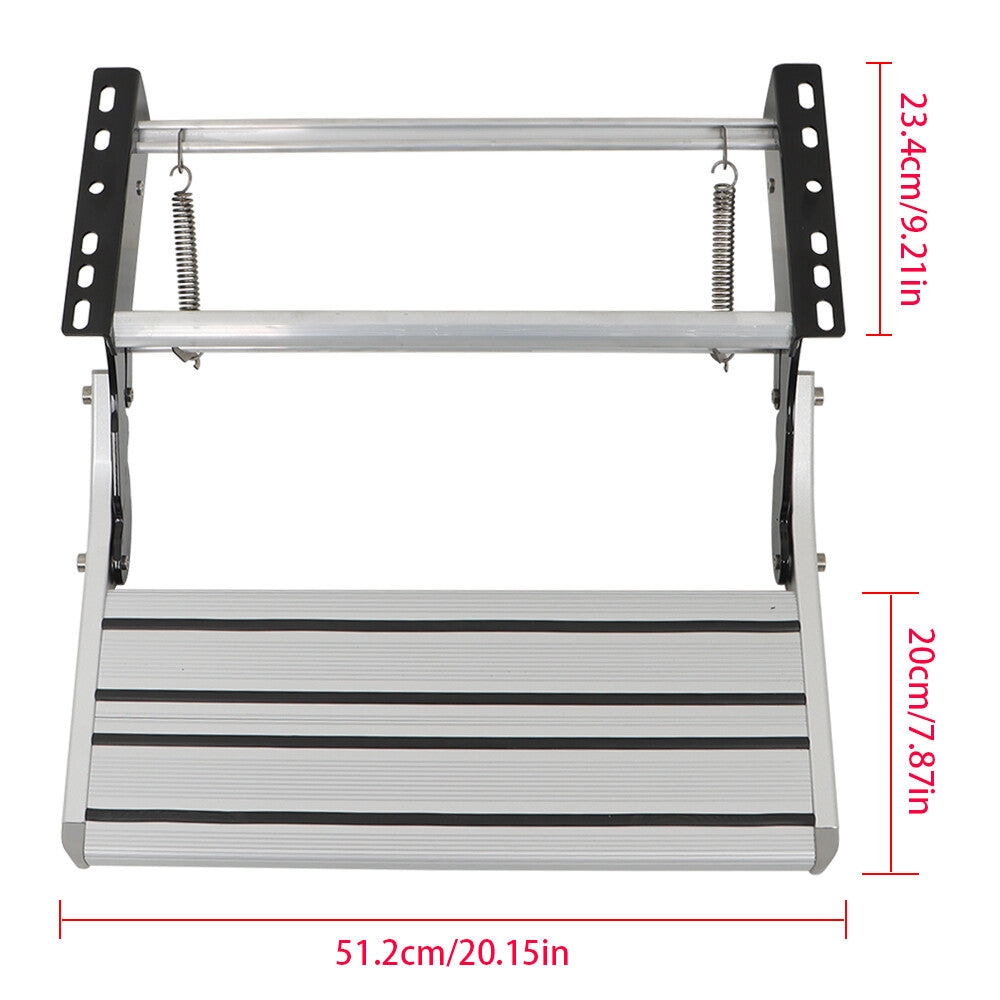 Aluminum manually pull-out retractable single-step RV camping platform stairs - n