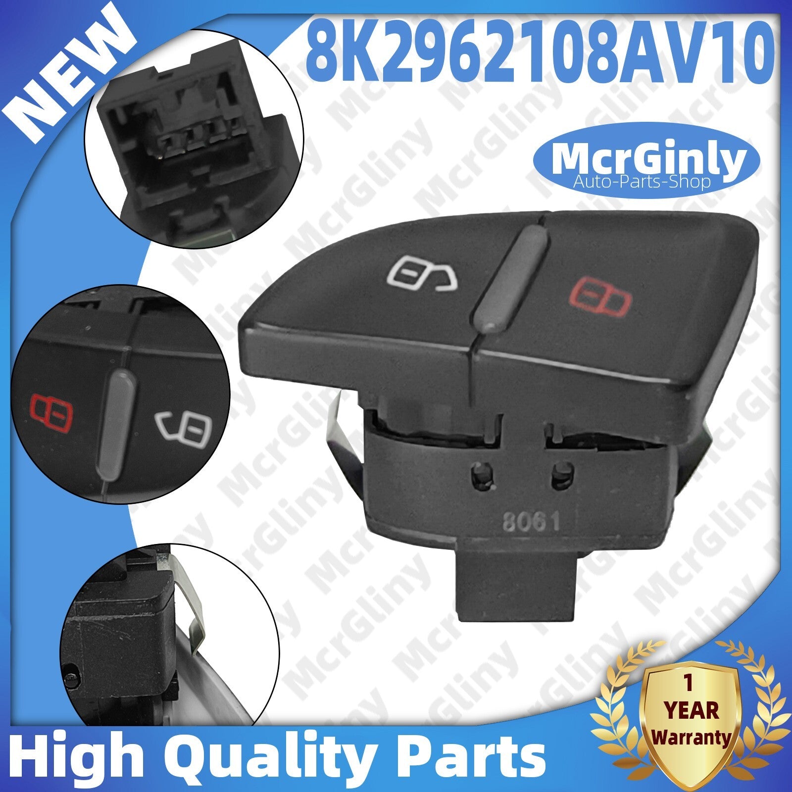 Right front center door lock switch 8K2961108AV10 is suitable for Audi A4 A5 S4 A4 Quattro- n