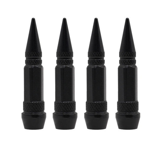 8-piece universal black tire valve cover rod air dust cover  for ford