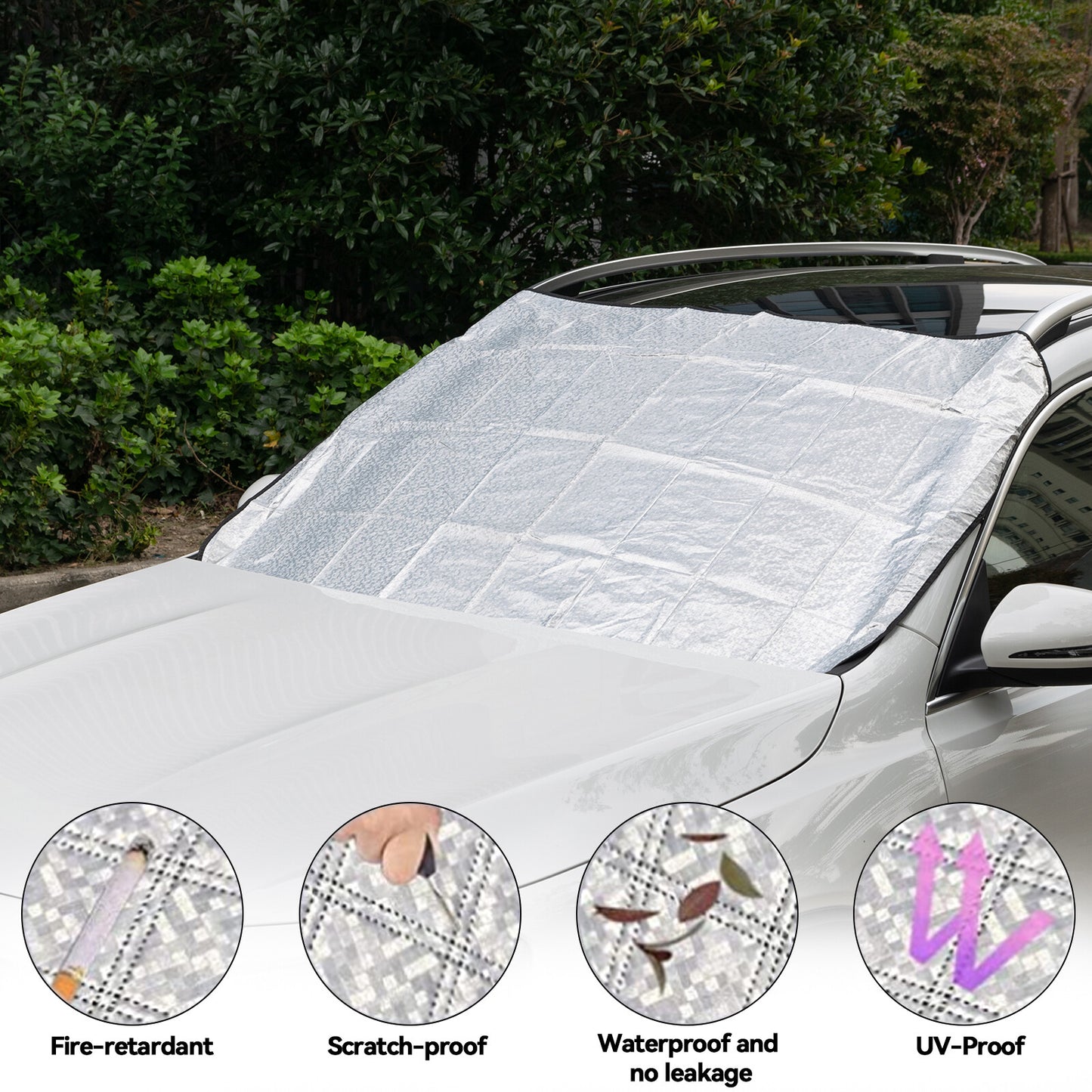 Car Windscreen Cover Front Windscreen Sun Frost Snow Winter Protection Universal Q