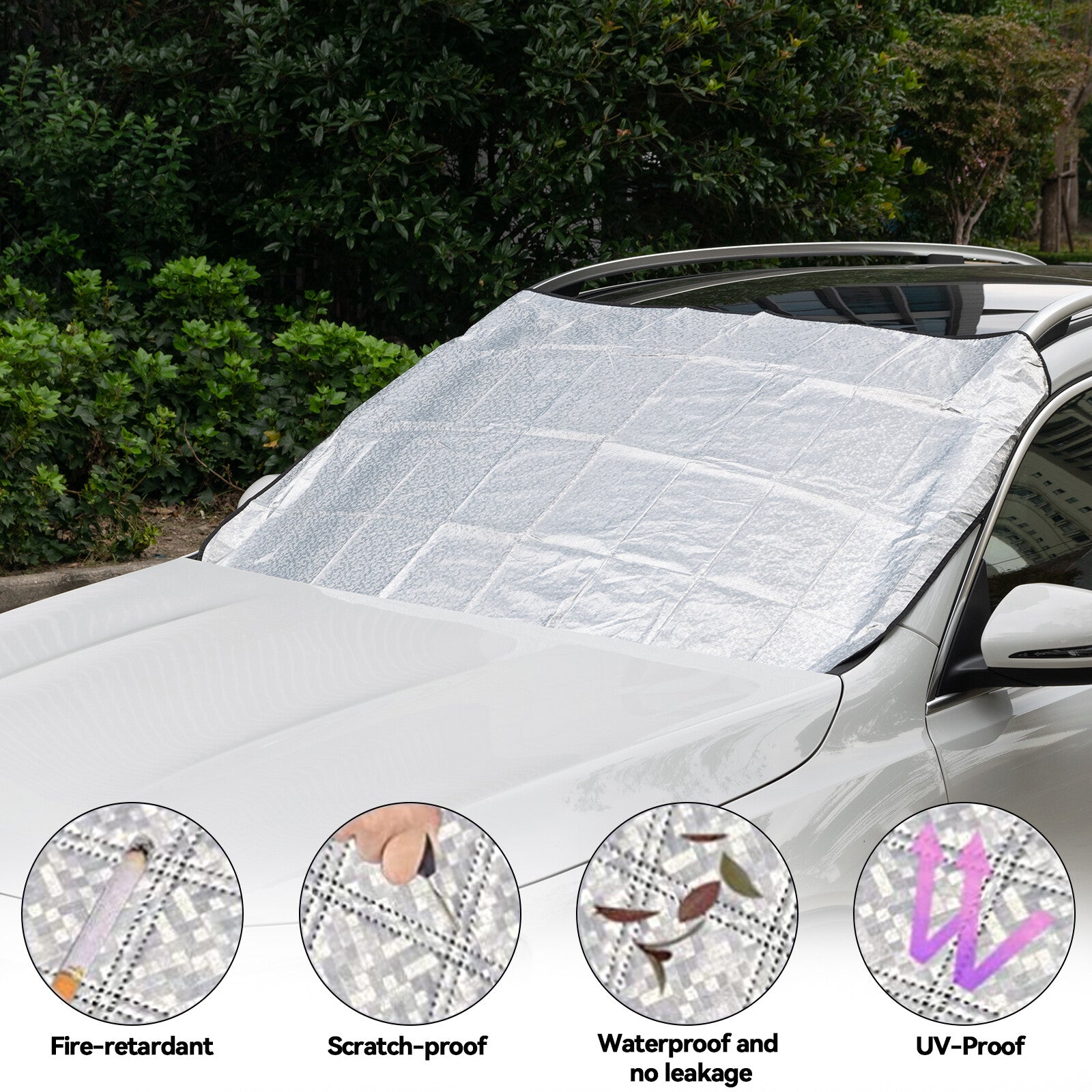 Car Windscreen Cover Front Windscreen Sun Frost Snow Winter Protection Universal Q