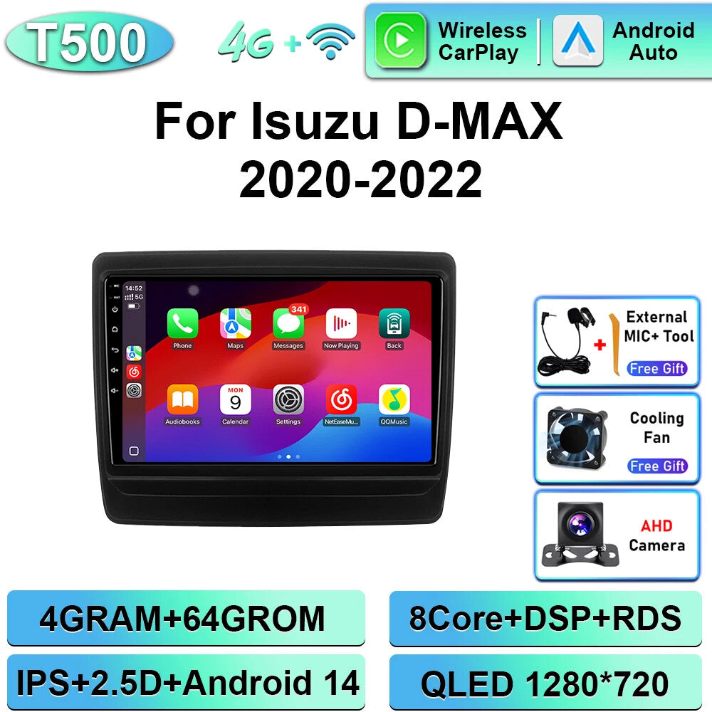 for Isuzu D-Max 2020-2022 Android CarPlay Car Radio GPS Multimedia Stereo Player