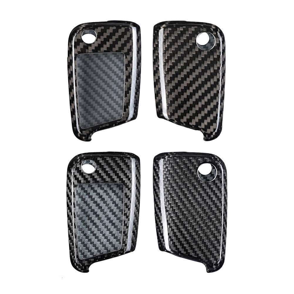 For 2015-Later for VW MK7 for Golf for Jetta Carbon Fiber Black Remote Key Fob Cover Case Q