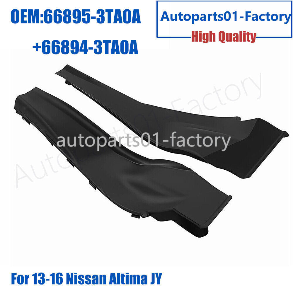 1Pair Left+Right Corner Windshield Wiper Cowl Cover for 13-16 for Nissan Altima JY