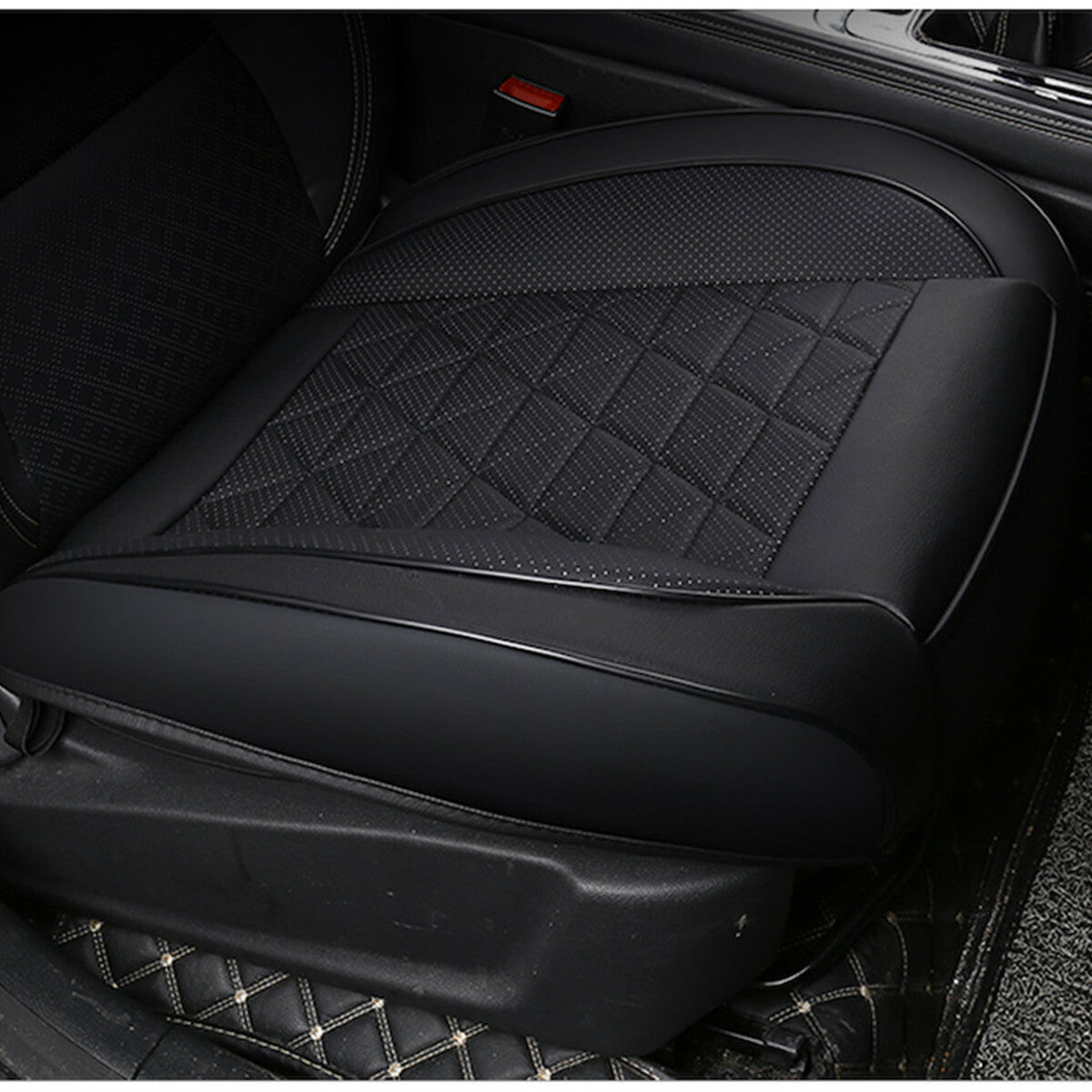 Car Front for Seat Cover Full Surround Breathable PU Leather Pad Mat Chair Cushion
