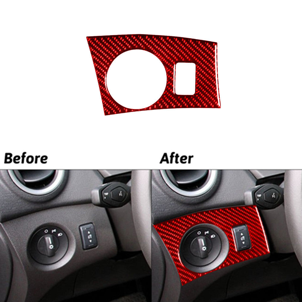 Red Carbon Fiber Watercup Holder Cover Trim for 3 E46 1998-2005 v