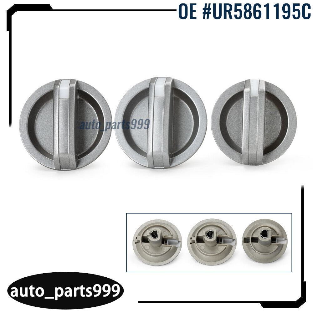 3-Piece Heater and Fan Control Knob Kit for Ranger PJ/PK and for Mazda BT-50 (2006-2011) n