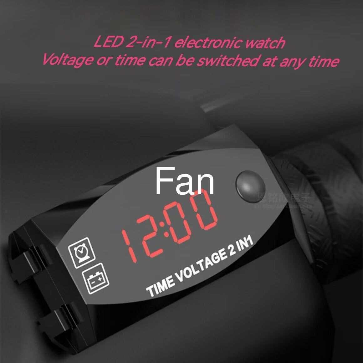 Digital LED Voltmeter Voltage Time Clock Gauge In-dash Meter For Car Motorcycle Q