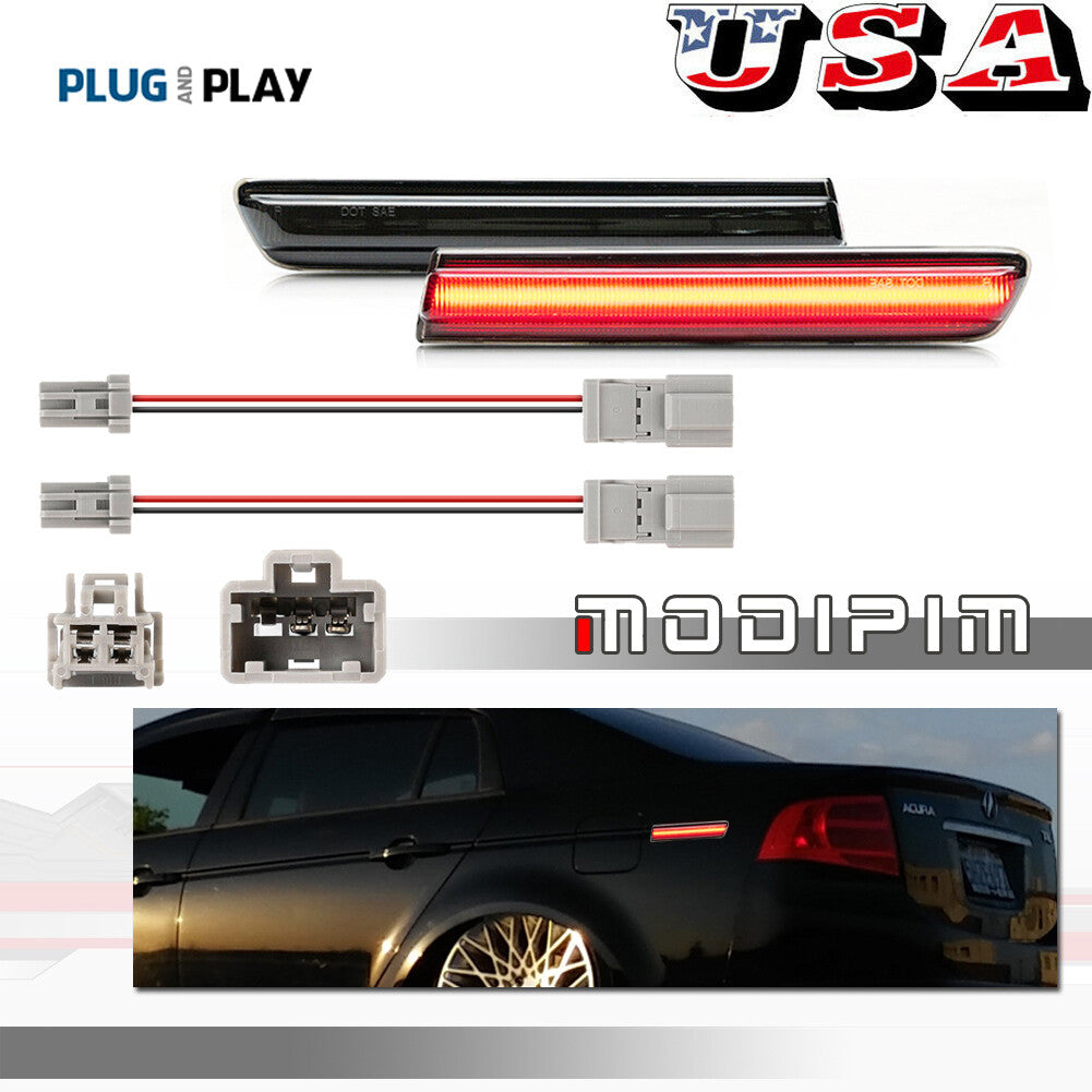 Rear bumper mudguard LED side marker signal light set suitable for 2007-08 for Acura TL S model- v
